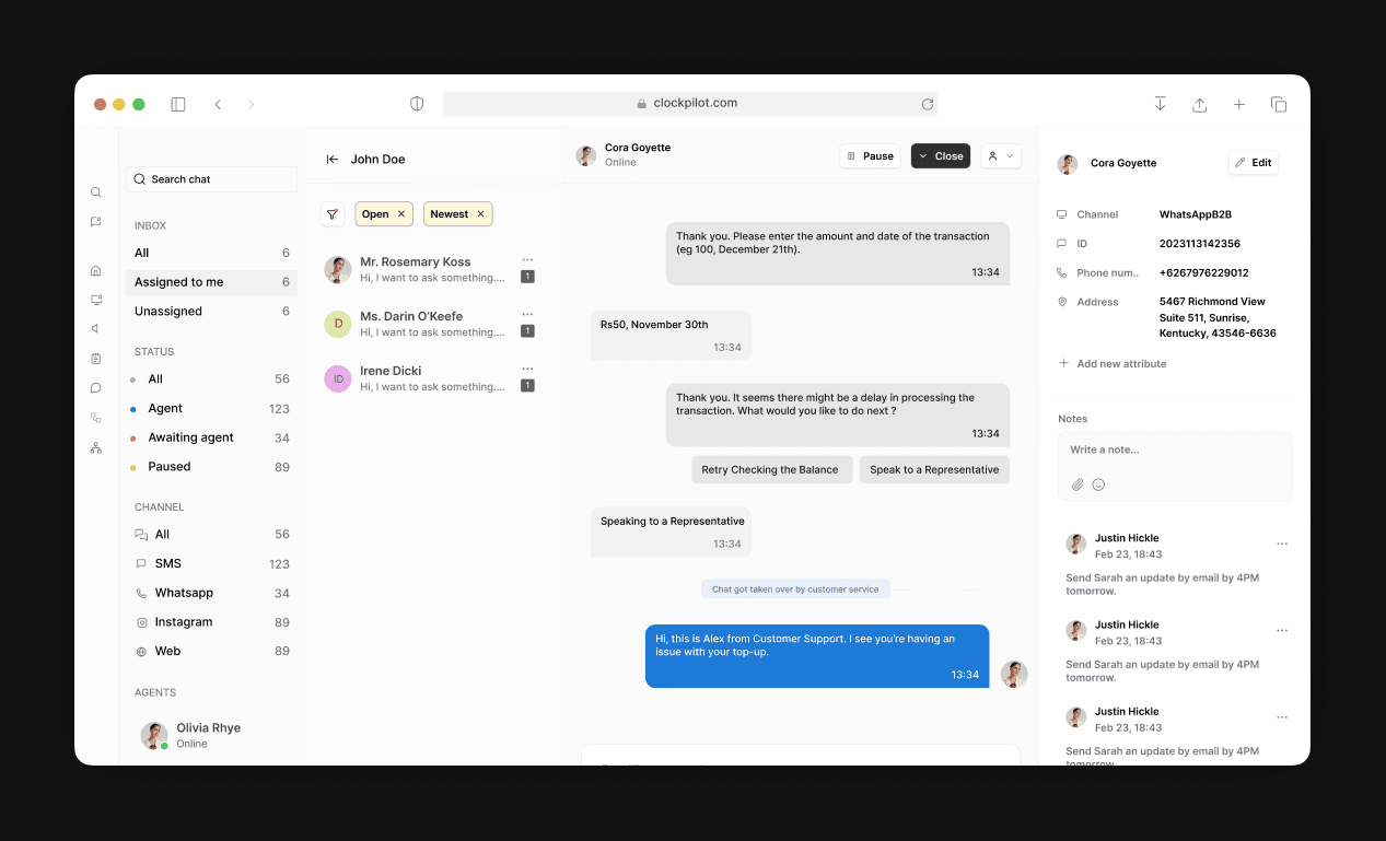 ClockPilot dashboard preview